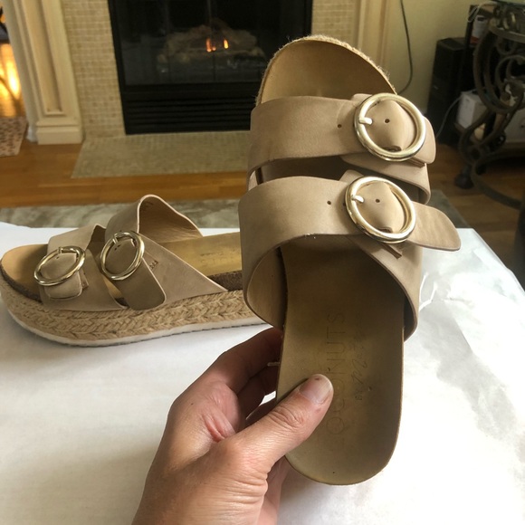 Coconuts by Matisse Shoes - Coconuts by Matisse Cork platform double buckle  Woven Sandals Sz 6 1/2 M